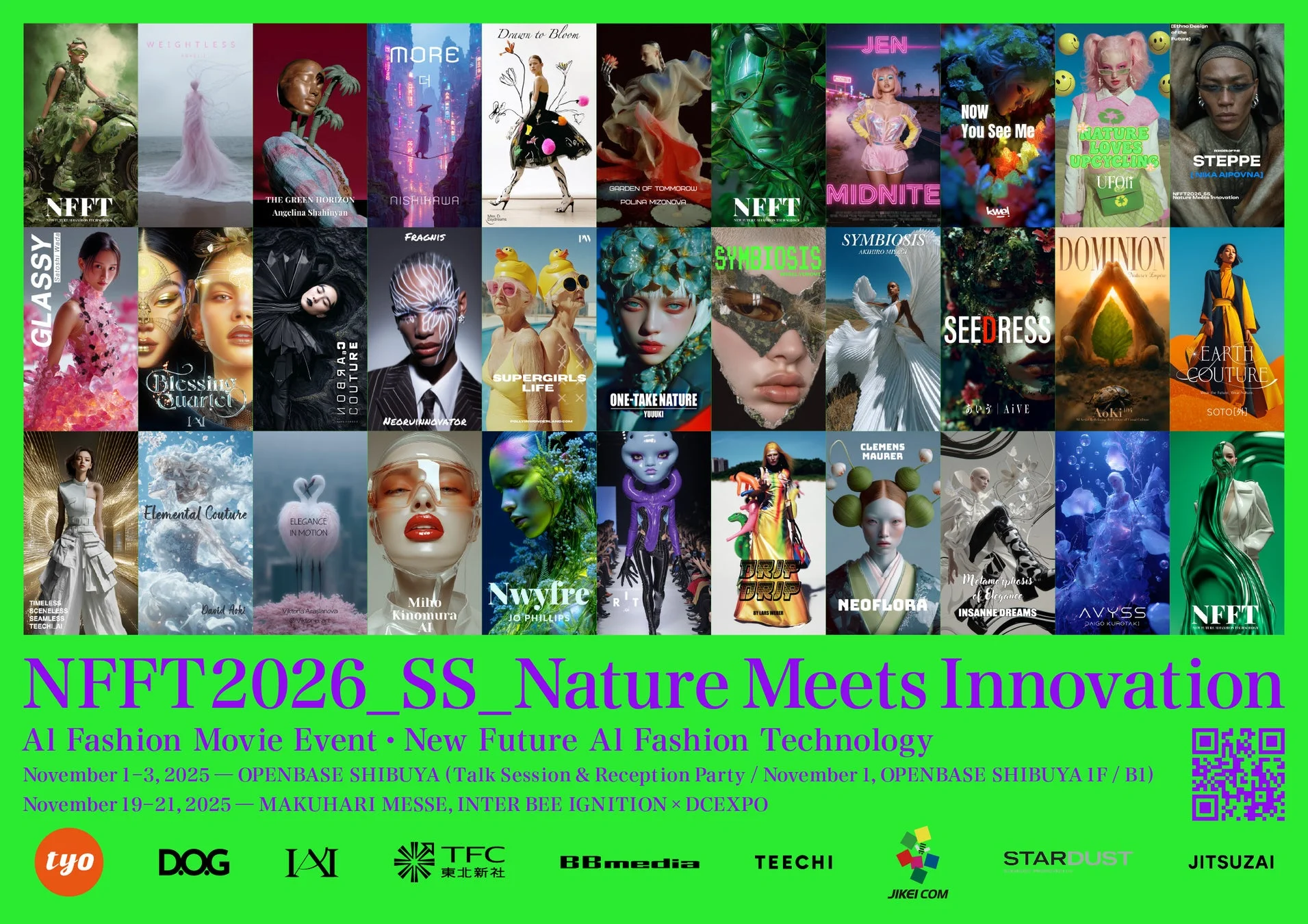 NFFT2026_SS_Nature Meets Innovation AI Fashion Movie Event告知ポスター