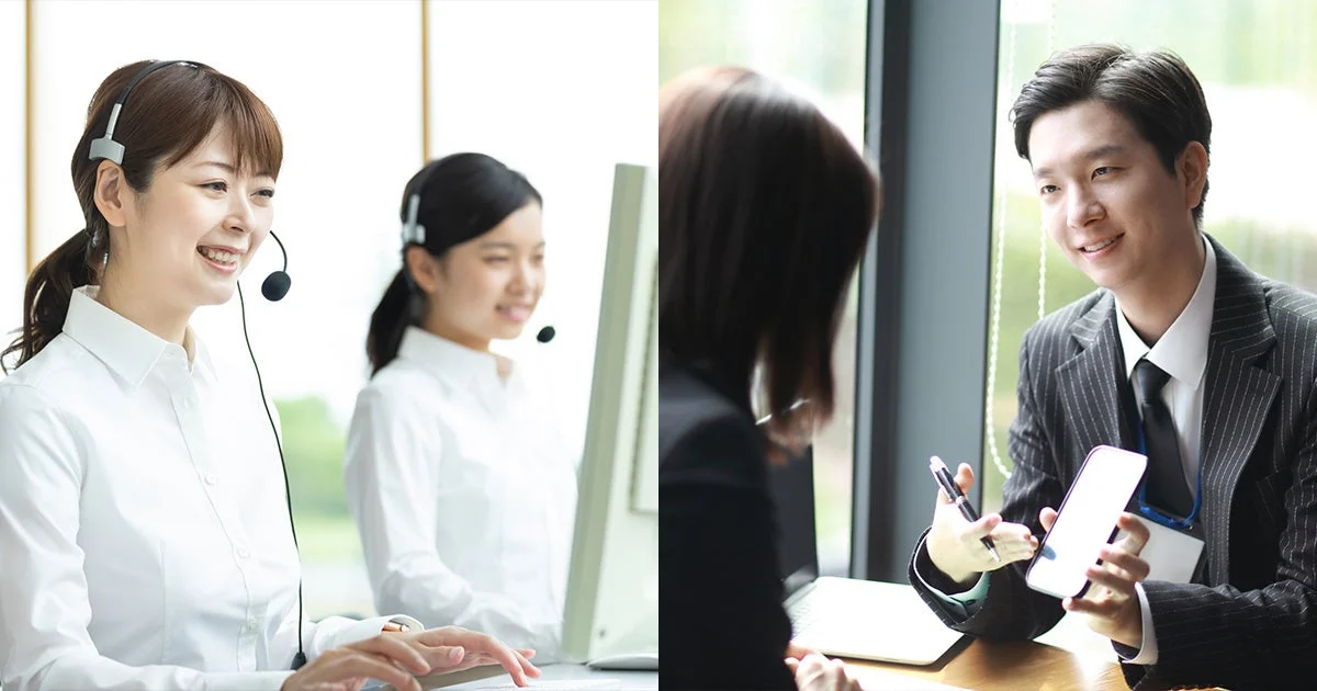 顧客対応や商談の様子