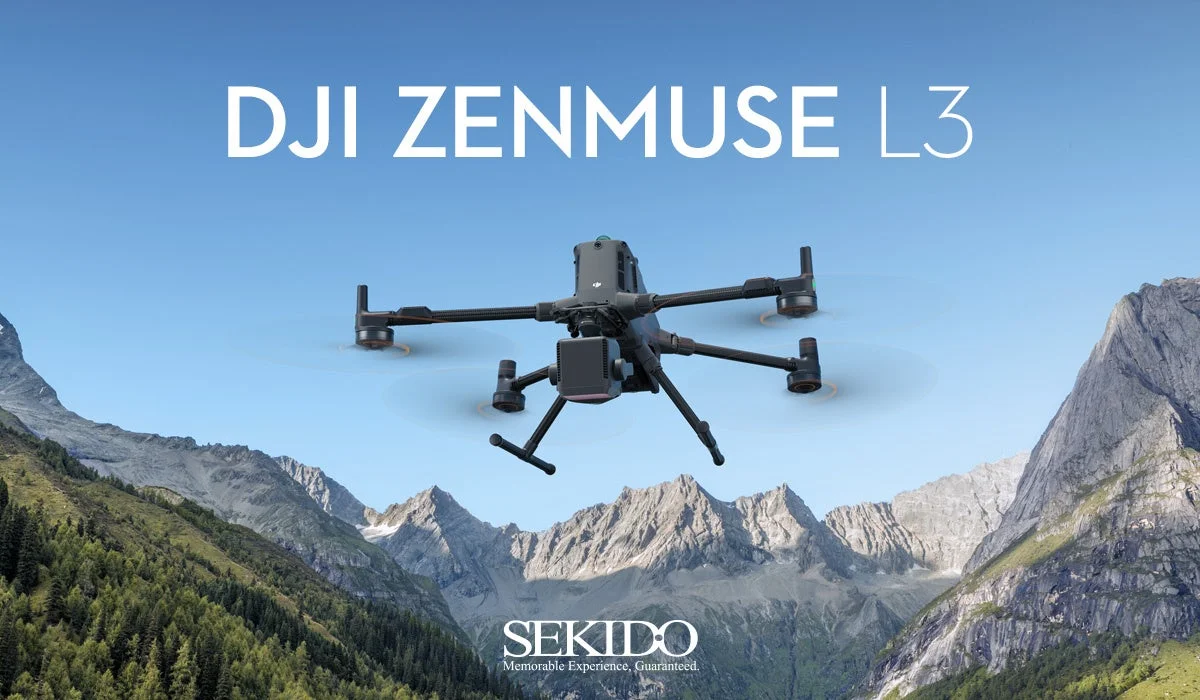 DJI Zenmuse L3ドローンと山々