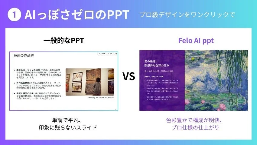 AIと手動PPTの比較