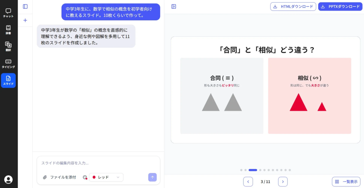 スライド生成のイメージ