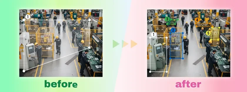 検知範囲の複数エリア設定が可能に