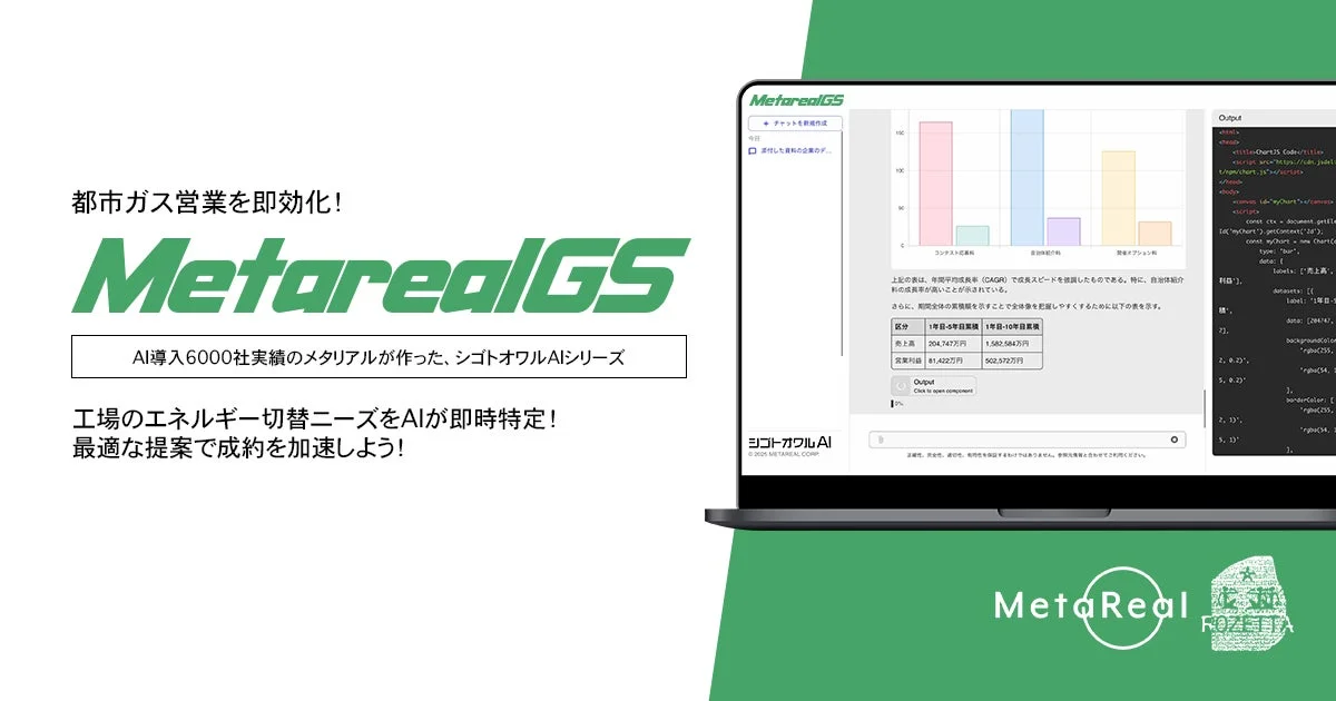 MetarealGSのUIイメージ