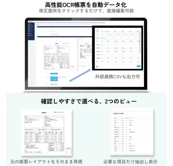 高性能OCRシステムが帳票を自動データ化