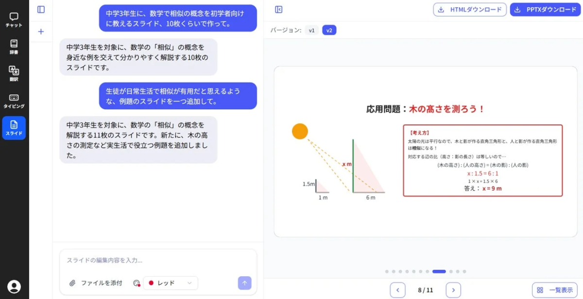 スライド生成のイメージ