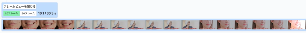 動画フレーム選択画面