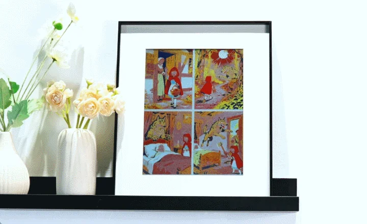 赤ずきんの絵画