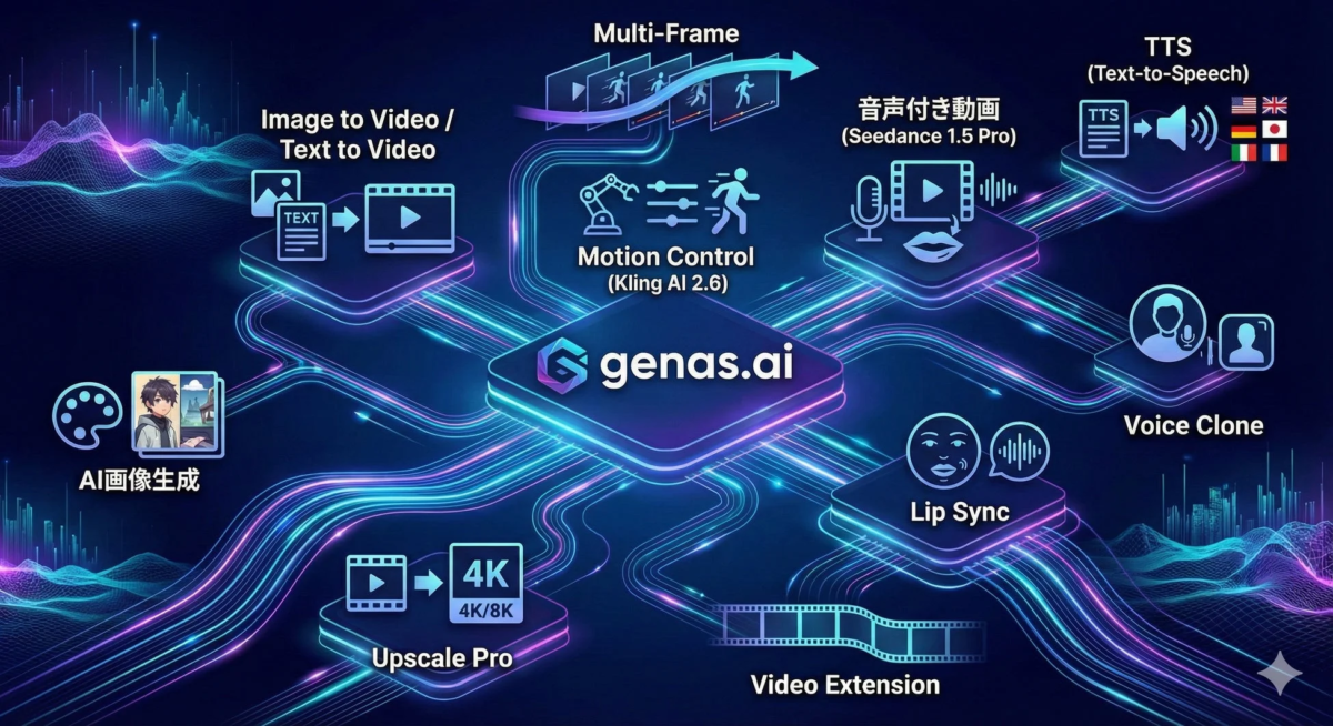 genas.aiの豊富な機能