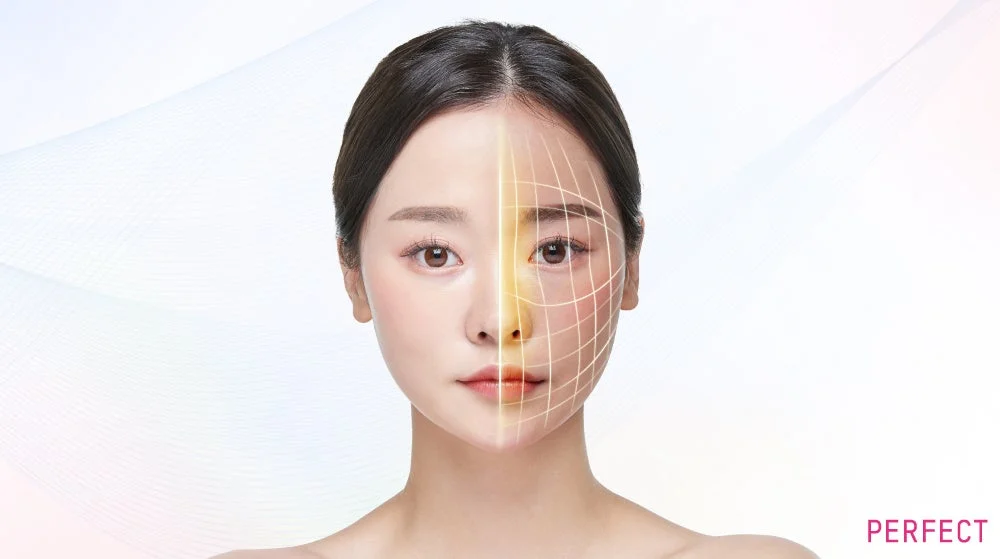 AI・AR技術による顔分析とシミュレーションのイメージ