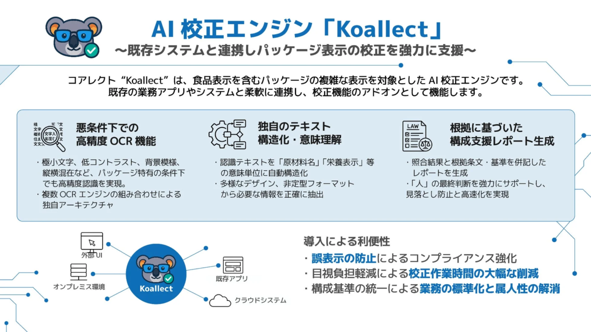 AI 校正エンジン 「Koallect」