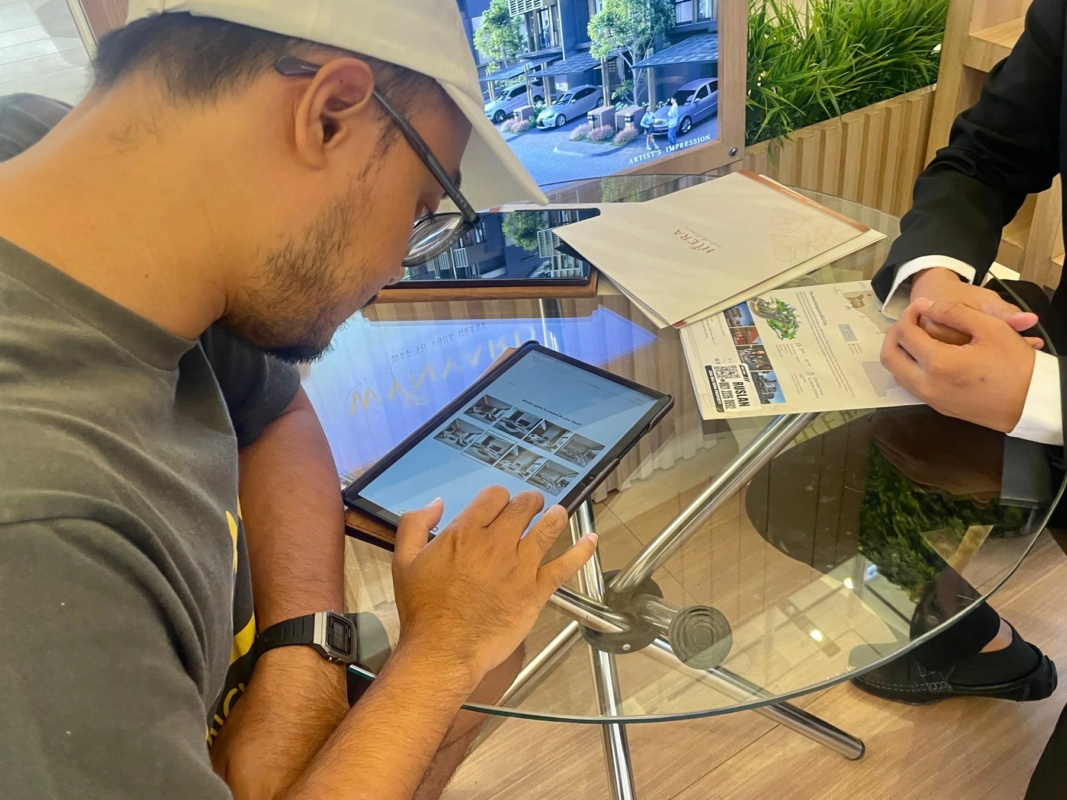 タブレットでのAI体験の様子