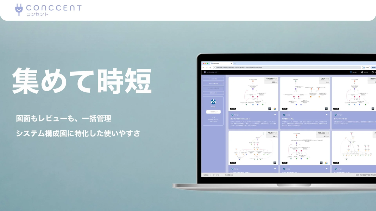 図面もレビューも、一括管理 CONCCENT コンセント