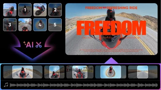 AIを活用した動画編集ソフトウェアのインターフェース