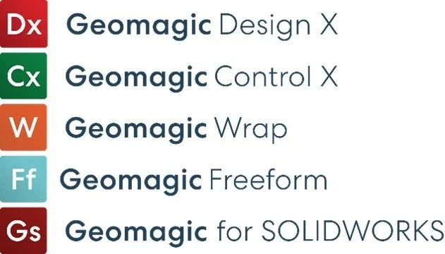 Geomagicブランドの複数のソフトウェア製品リスト