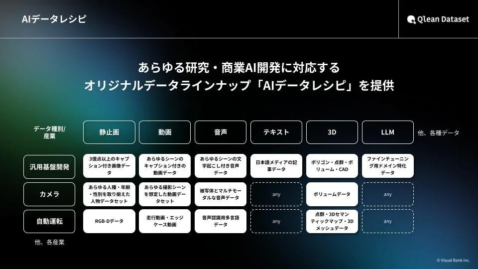 AIデータレシピ Qlean Dataset