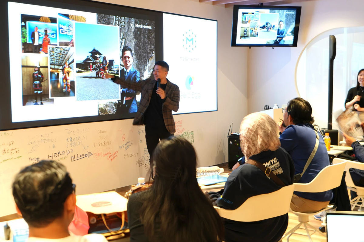 Meta Heroes代表取締役によるプレゼンテーションの様子