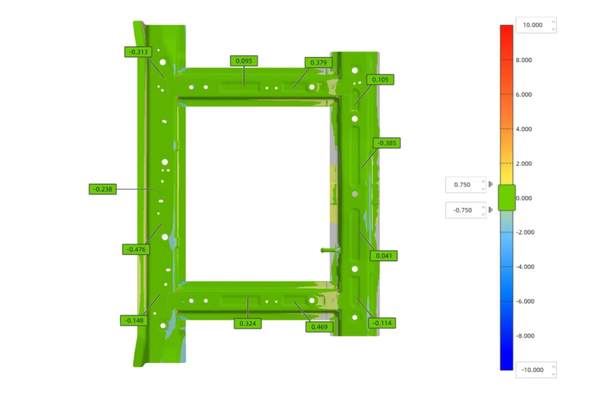 3Dモデル上に偏差を表示