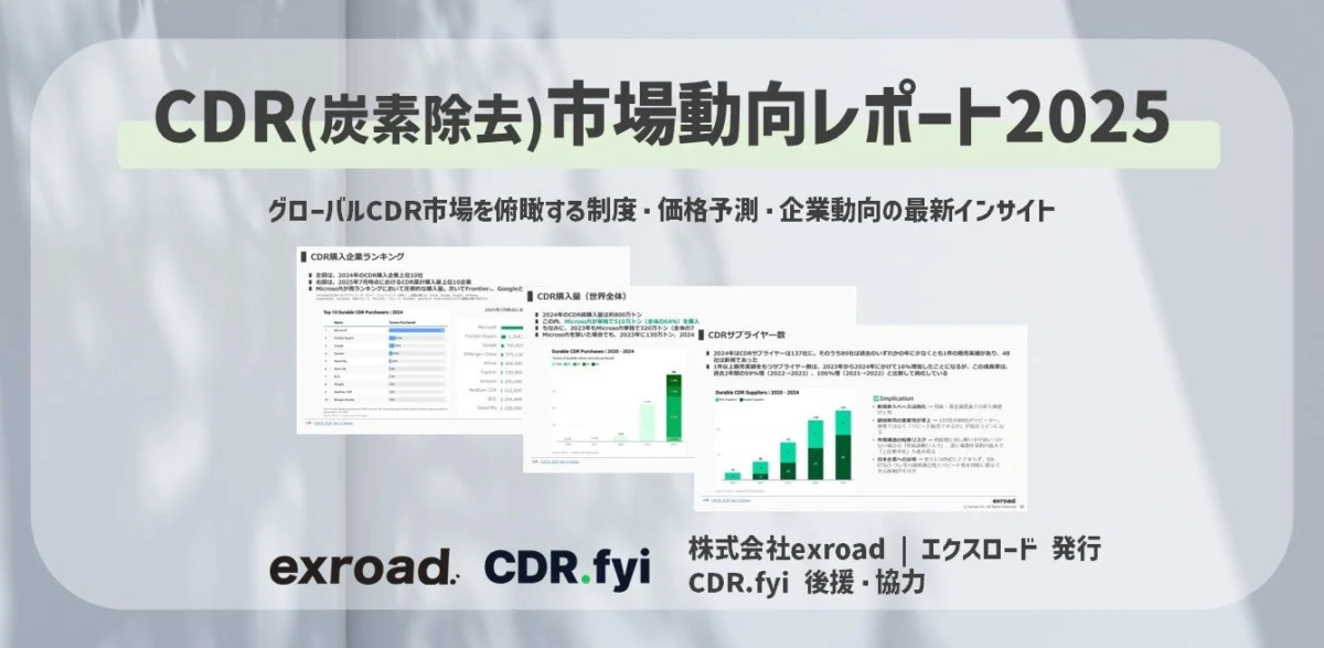 CDR（炭素除去）市場動向レポート2025
