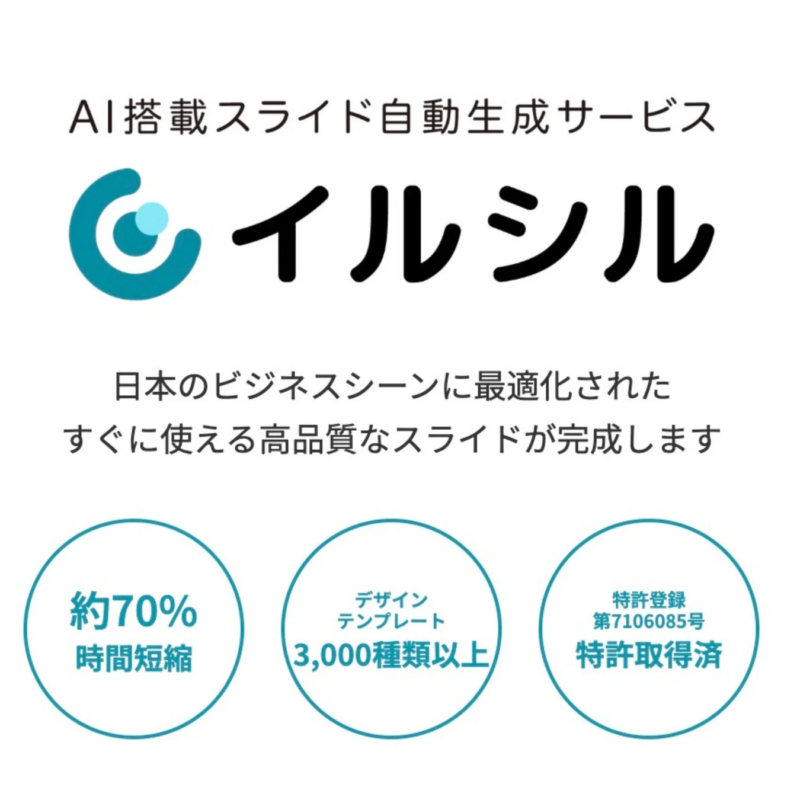 AI搭載スライド自動生成サービス イルシル