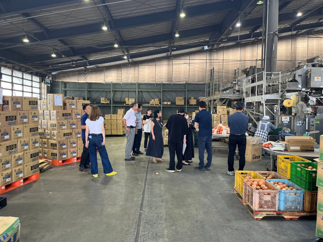 玉ねぎの倉庫でのフィールドワーク