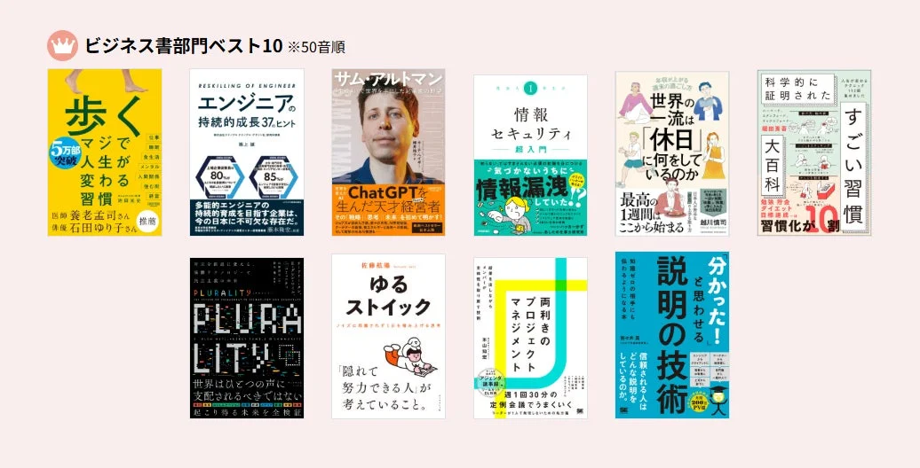 ビジネス書部門ベスト10