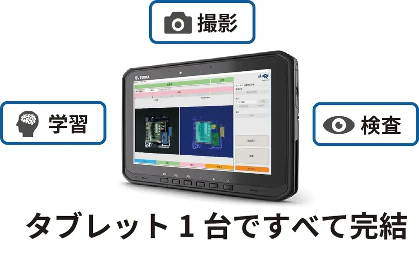 タブレット1台で撮影から検査まで全て完結