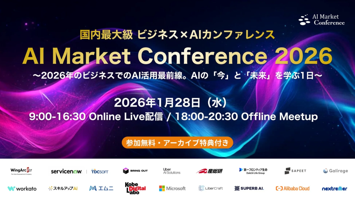 AI Market Conference 2026の告知ポスター