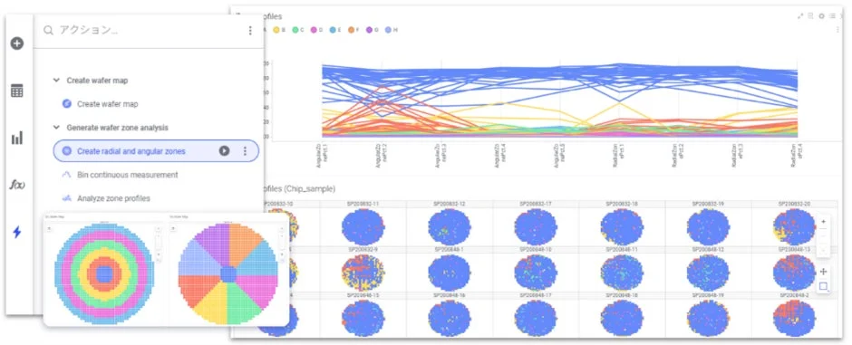ウェーハゾーン分析画面