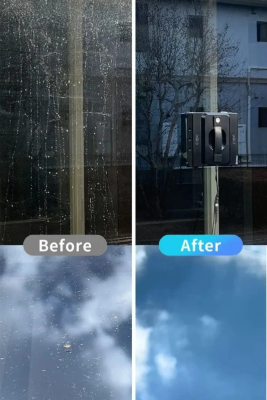 窓掃除のビフォーアフター