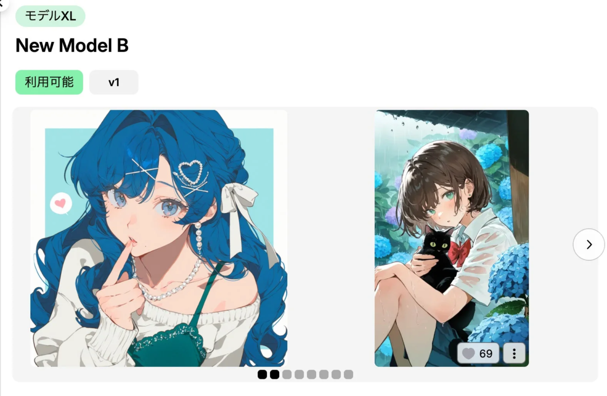 モデルXL New Model B 利用可能 v1 69