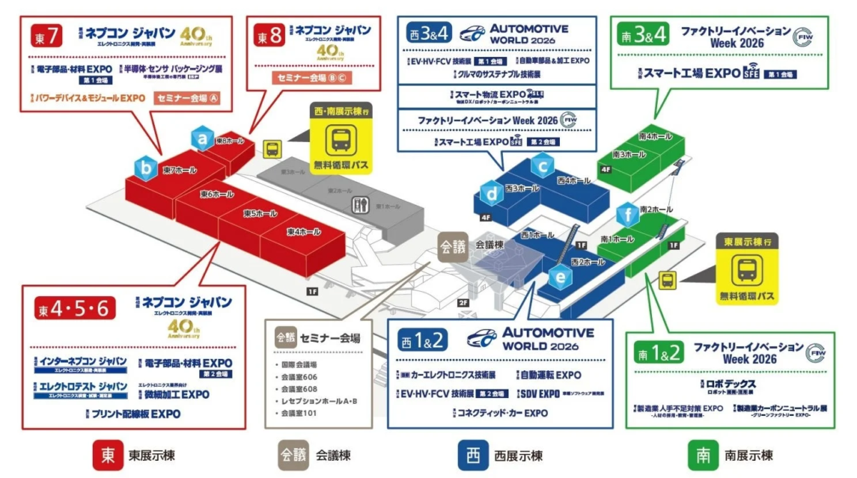 展示会マップ、会場案内、イベント