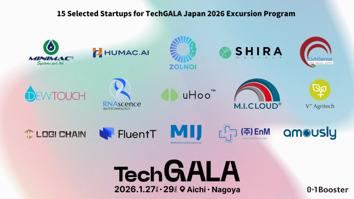 TechGALA Japan 2026連携対象国より参画する海外スタートアップ15社を採択