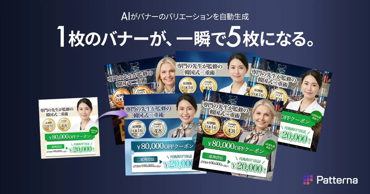 AIがバナーのバリエーションを自動生成