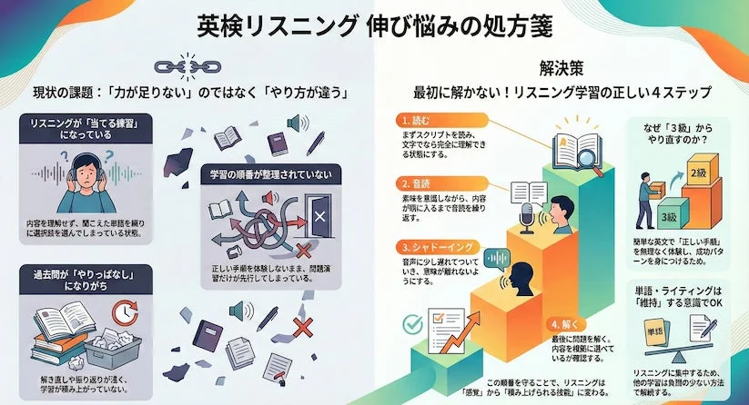 英検リスニングの伸び悩み処方箋