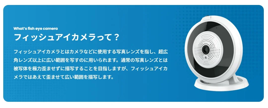 フィッシュアイカメラについて解説する画像
