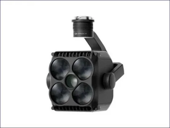 DJI Zenmuse H20Tジンバルカメラのクローズアップ画像