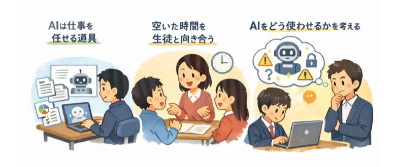 AIは仕事を任せる道具 空いた時間を生徒と向き合う AIをどう使わせるかを考える