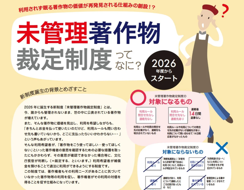 未管理著作物裁定制度とは