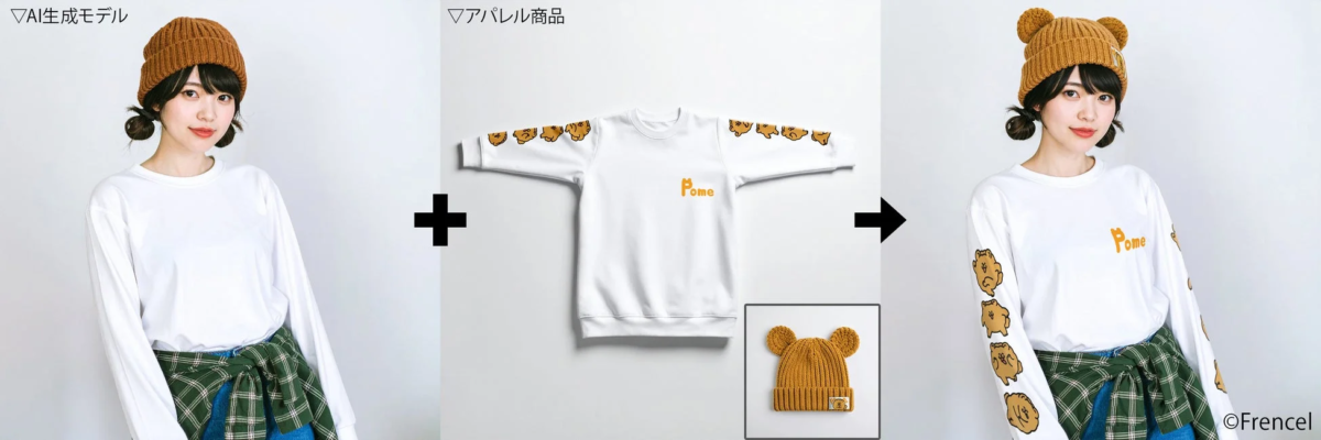 AI生成モデルとアパレル商品の比較