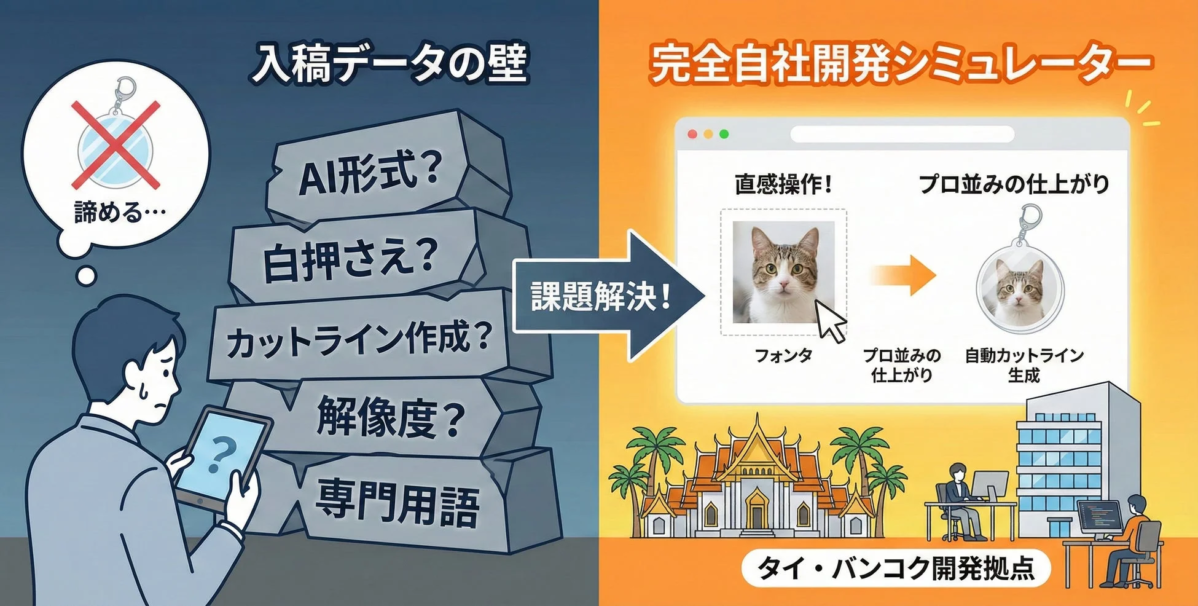 入稿データの課題を解決する自社開発シミュレーター