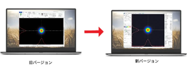 旧バージョンと新バージョンの比較画面