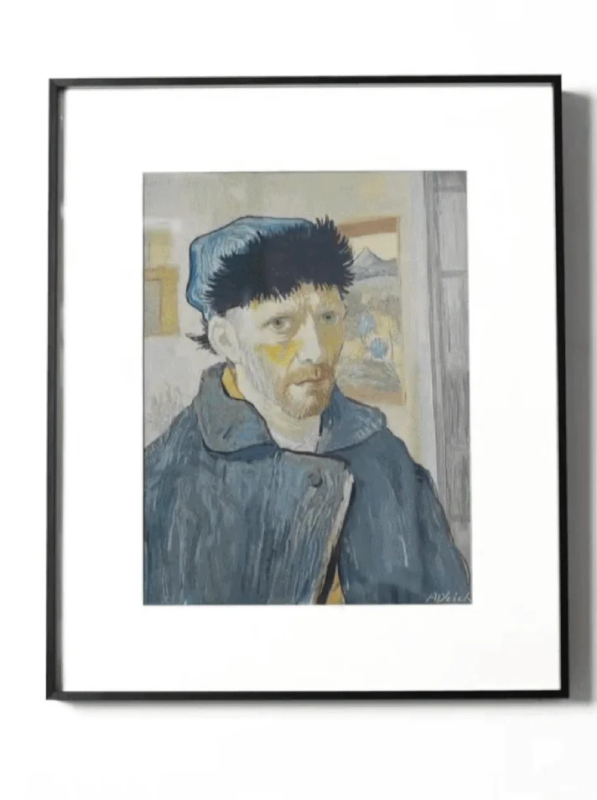 ゴッホ風の自画像の絵画