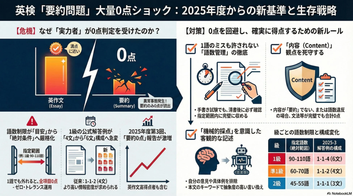 英検「要約問題」大量0点ショック、新基準と対策