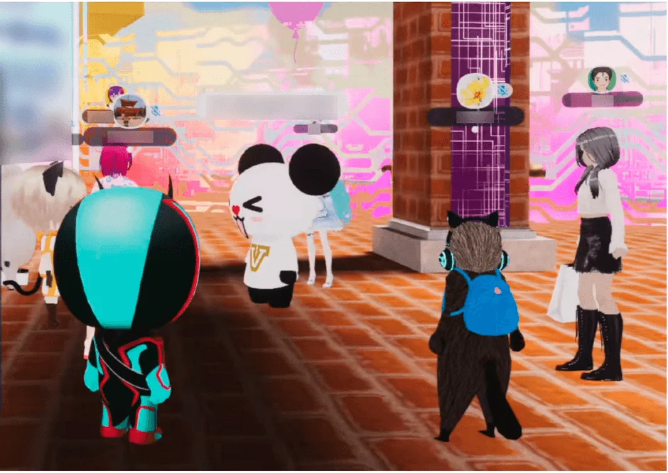 バーチャルワールドでのアバターたち