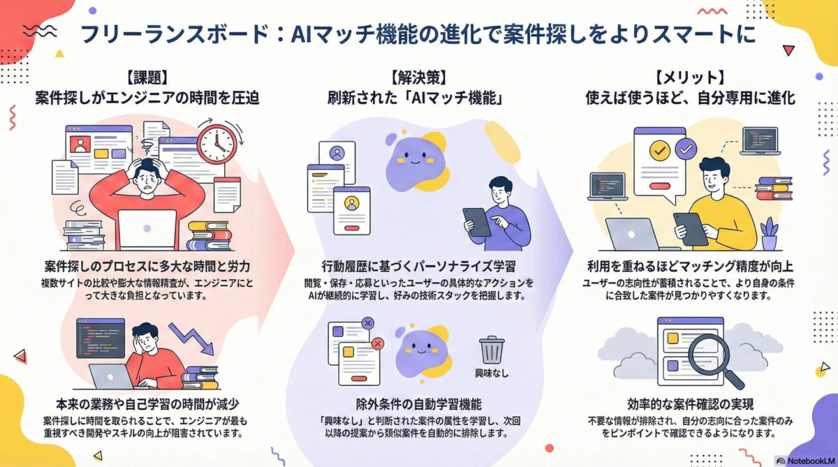 フリーランスボード: AIマッチ機能の進化で案件探しをよりスマートに