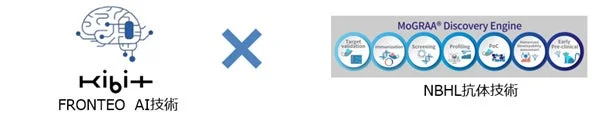 FRONTEOのAI技術KIBITとNBHLの抗体技術MoGRAA Discovery Engineの連携
