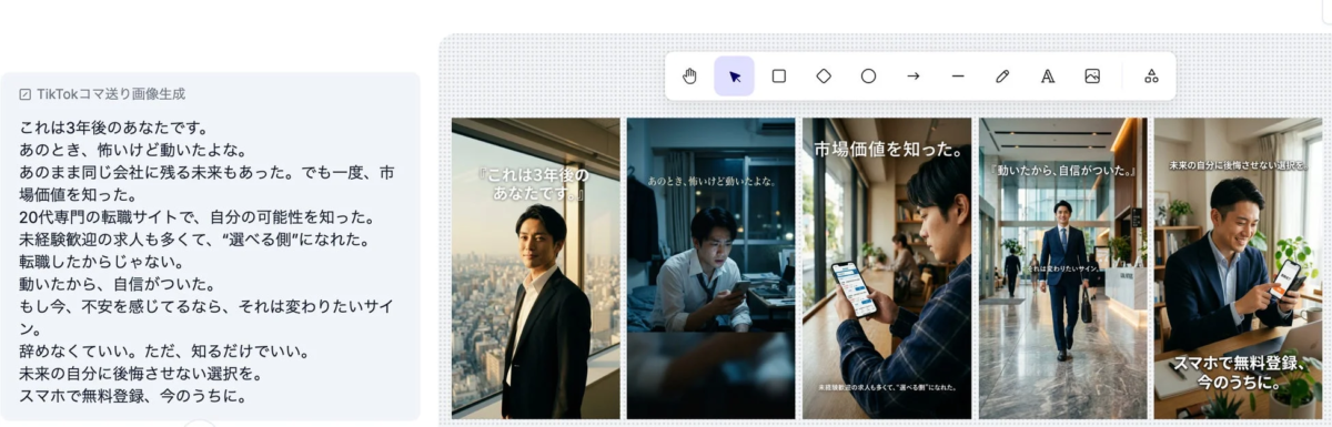 TikTokコマ送り画像生成
