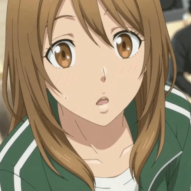 驚くアニメの少女