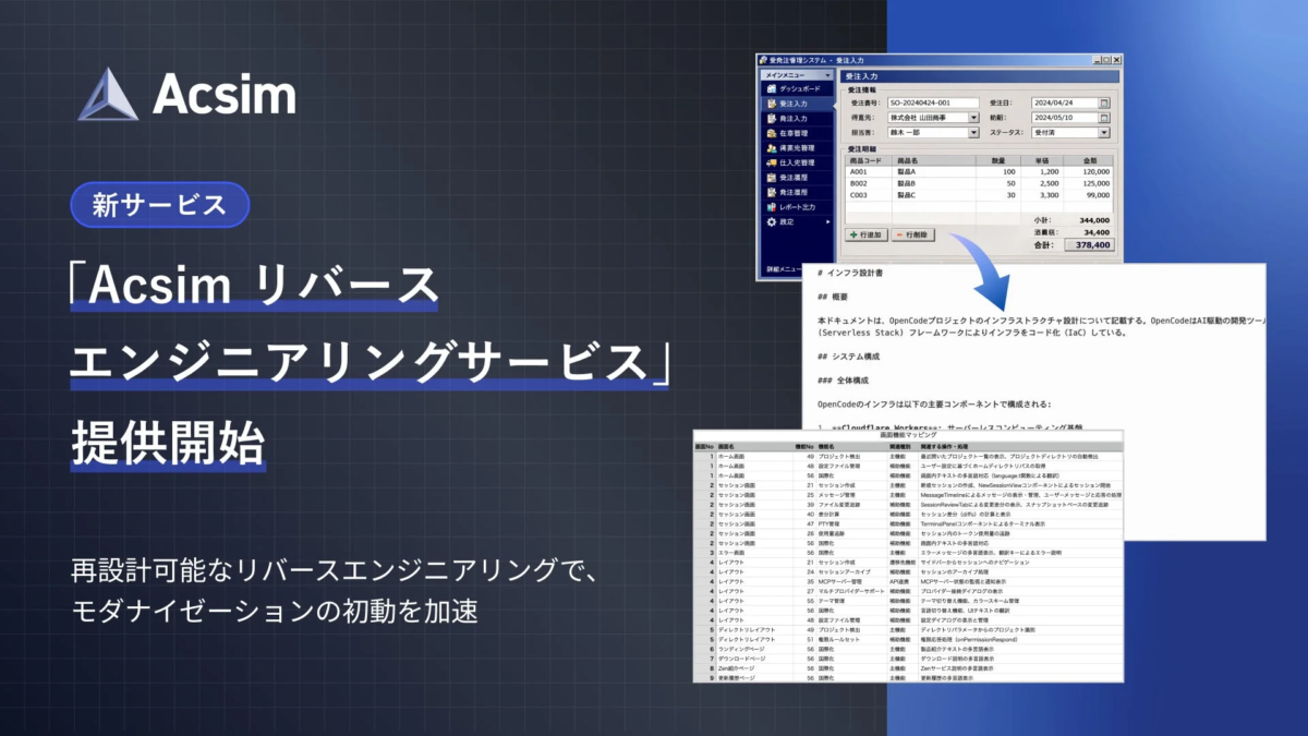 Acsim リバースエンジニアリングサービス