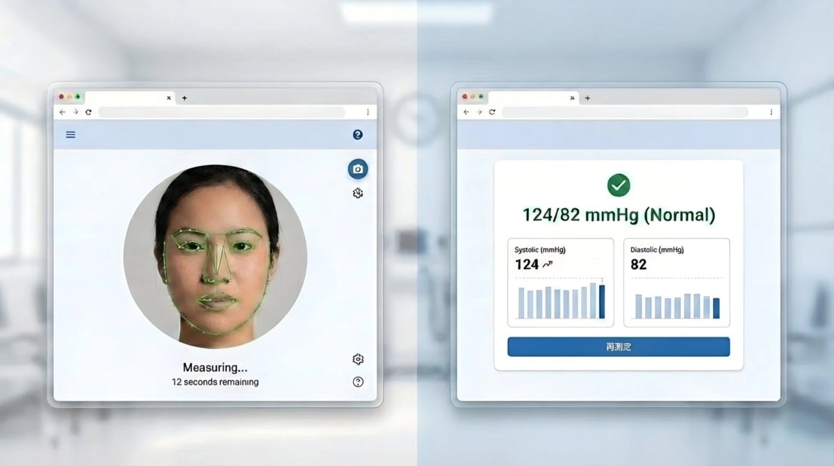測定中のWebアプリケーション画面